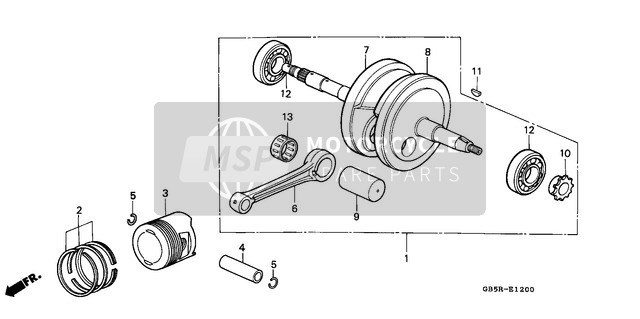 Honda C90CW 1997 Crankshaft/Piston for a 1997 Honda C90CW